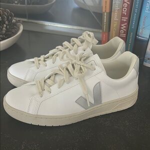 Veja White and Gray Sneakers Minimalist Design